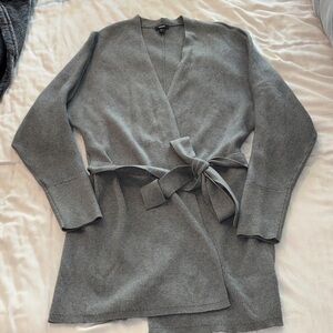 Express Women's Gray Belted Cardigan